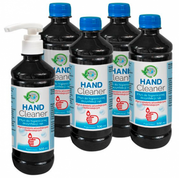 Hand Clean (Cerkamed) Рідина для гігієни рук, 5х500 мл