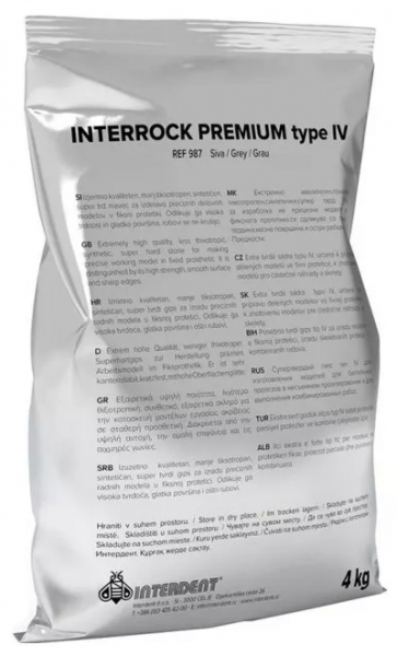 INTERROCK PREMIUM, тип 4 (Interdent) Гіпс стоматологічний, 4 кг