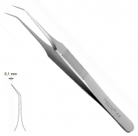 MK 13 Endodontics (Chirmed) Пінцет мікрохірургічний вигнутий, гладкий, 110 мм