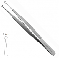 MK 18 (Chirmed) Пинцет микрохирургический для швов, прямой, 100 мм/Ø 3 мм