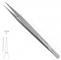 MK 60 (Chirmed) Пинцет микрохирургический, прямой, гладкий, 150 мм/0.4 мм