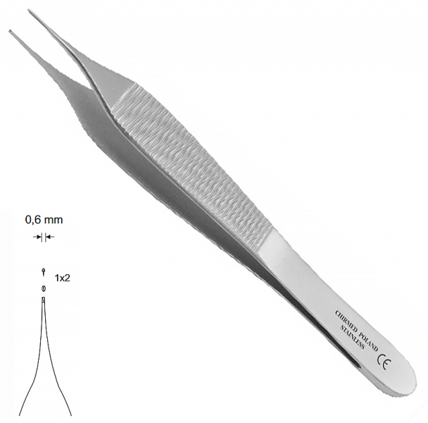 MK 230 Micro-Adson (Chirmed) Пінцет хірургічний, прямий, 120 мм
