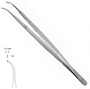 CO 205 Gerald (Chirmed) Пинцет хирургический изогнутый, 175 мм