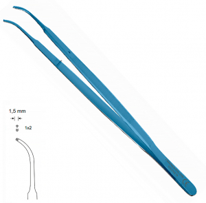 CO 205/T Gerald (Chirmed) Пинцет хирургический изогнутый, 175 мм
