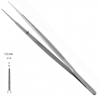 CO 232 Gerald (Chirmed) Пінцет мікрохірургічний для роботи з м'якими тканинами, прямий, 180 мм/1 мм