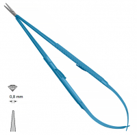 MK 77/1/T, TITANIUM (Chirmed) Мікрохірургічний тримач голок (185 мм, із замком, прямий кінчик 0,8 мм)