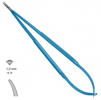 MK 80/T, TITANIUM (Chirmed) Мікрохірургічний тримач голок (185 мм, вигнутий кінчик 1,0 мм)
