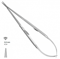 MK 81/1 (Chirmed) Мікрохірургічний тримач голок (210 мм, із замком, прямий кінчик 0,8 мм)