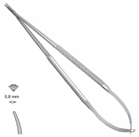 MK 84/1 (Chirmed) Мікрохірургічний утримувач голок (185 мм, вигнутий кінчик 0,8 мм)