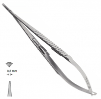 MK 85/1 (Chirmed) Мікрохірургічний тримач голок (150 мм, із замком, прямий кінчик 0,8 мм)