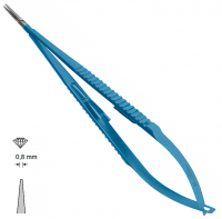 MK 85/1/T, TITANIUM (Chirmed) Мікрохірургічний тримач голок (150 мм, із замком, прямий кінчик 0,8 мм)