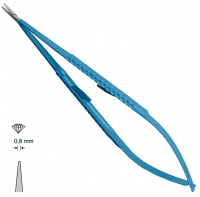 MK 240/1/T, TITANIUM (Chirmed) Мікрохірургічний тримач голок (185 мм, із замком, прямий кінчик 0,8 мм)