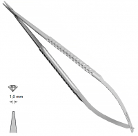 MK 241 (Chirmed) Микрохирургический держатель игл (185 мм, прямой кончик 1,0 мм)