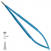 MK 241/T, TITANIUM (Chirmed) Мікрохірургічний тримач голок (185 мм, прямий кінчик 1,0 мм)
