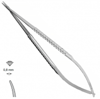 MK 243/1 (Chirmed) Мікрохірургічний тримач голок (185 мм, вигнутий кінчик 0,8 мм)