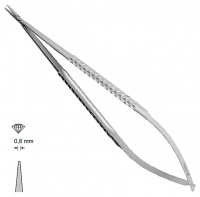 MK 245/1 (Chirmed) Микрохирургический держатель игл (210 мм, прямой кончик 0,8 мм)