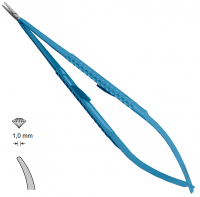 MK 246/T, TITANIUM (Chirmed) Мікрохірургічний тримач голок (210 мм, із замком, вигнутий кінчик 1,0 мм)