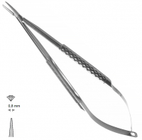 MK 302, TITANIUM (Chirmed) Мікрохірургічний тримач голок (150 мм, прямий кінчик 0,8 мм)