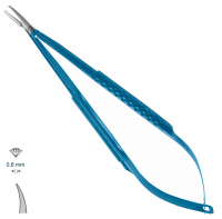 MK 303/T, TITANIUM (Chirmed) Мікрохірургічний тримач голок (150 мм, вигнутий кінчик 0,8 мм)
