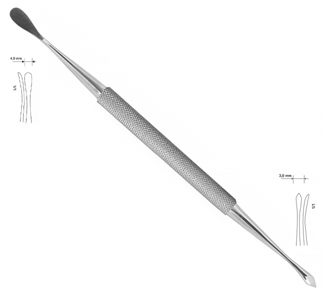 OR 11/A BUSER (Chirmed) Распатор прямой, 174 мм, 4х3 мм