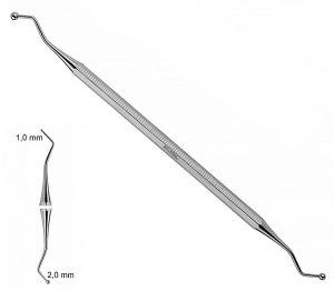 ST 1005 (Chirmed) Гладилка, двостороння кулька, 1х2 мм