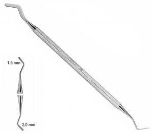 ST 2112 (Chirmed) Гладилка двостороння груша, 1.6x2 мм
