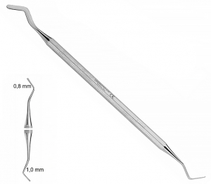 ST 2111 (Chirmed) Гладилка двостороння груша, 0.8x1 мм