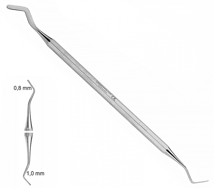 ST 2111 (Chirmed) Гладилка двостороння груша, 0.8x1 мм
