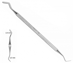 ST 1015 (Chirmed) Гладилка двусторонняя, 2.5x2.5 мм, жесткая