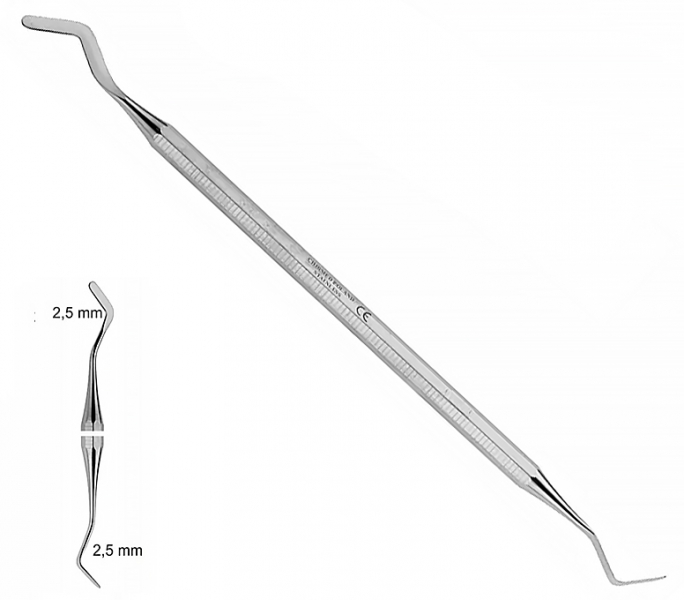 ST 1015 (Chirmed) Гладилка двостороння, 2.5x2.5 мм, жорстка