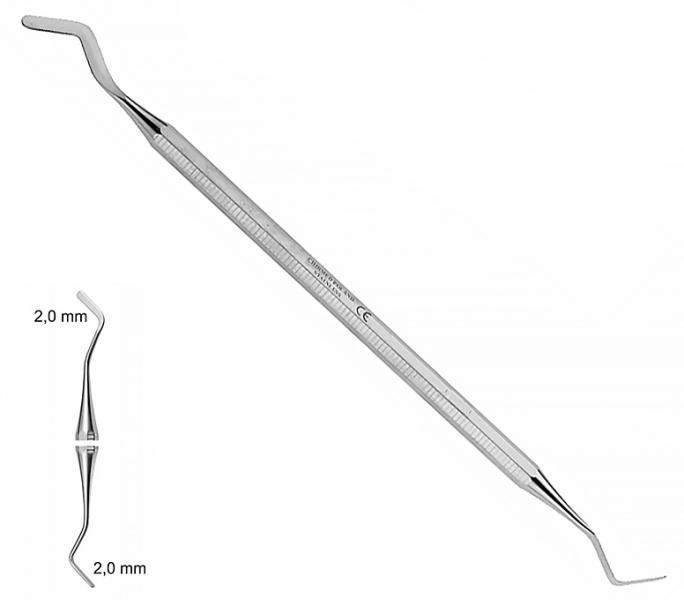 ST 1014 (Chirmed) Гладилка двостороння, 2x2 мм, жорстка