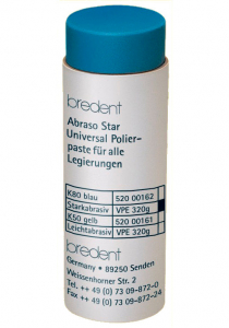 Матеріал для полірування металу Bredent Abraso-Star K80 (синій, сильний абразив, 320 г)