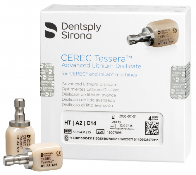 CEREC Tessera, HT, C14 (Dentsply) Керамічні блоки, 4 шт