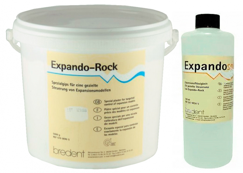 Гипс Bredent Expando Rock (набор, 5 кг+500 мл)