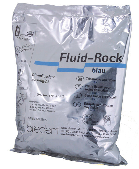 Гіпс Bredent Fluid-Rock (блакитний, 10 кг)