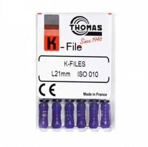 К-файлы Thomas K-FILE (21 мм, 6 шт)