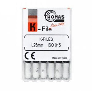 К-файлы Thomas K-FILE (25 мм, 6 шт)