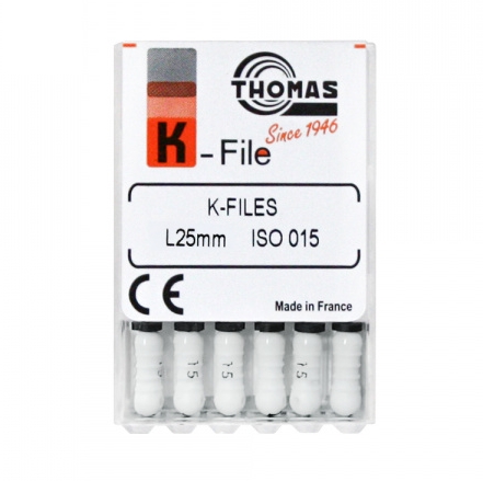 К-файлы Thomas K-FILE (25 мм, 6 шт)