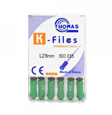 К-файли Thomas K-FILE №35 (28 мм, 6 шт)