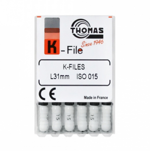 К-файлы Thomas K-FILE (31 мм, 6 шт)