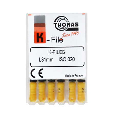 К-файли Thomas K-FILE (31 мм, 6 шт)
