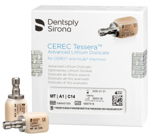 CEREC Tessera, MT, C14 (Dentsply) Керамічні блоки, 4 шт