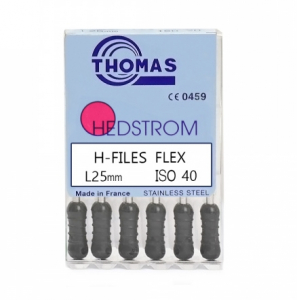 Файлы Thomas H-FILE flex №40 (25 мм, 6 шт)
