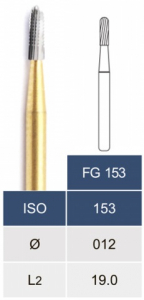 Коронкова пилка (бор) Microdont FG 153 (карбідна, 1.2 мм)