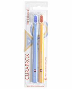 Набір зубних щіток Curaprox Ultrasoft Retro Edition Blue-Orange (d 0,10 мм, 2 шт)