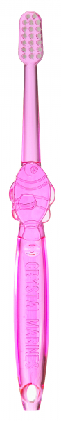 Зубная щетка Mizuha Сrystal Marines, розовая рыбка (для детей)