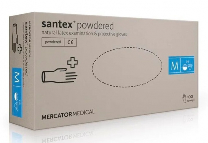Латексні пухирці рукавички Mercator Medical Santex powdered