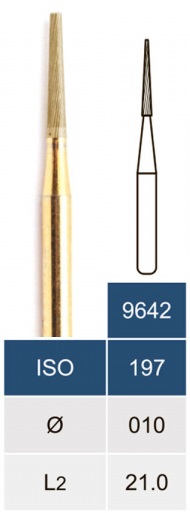 Бор карбидный Microdont 9642 (конус, 1 мм, 30 граней)