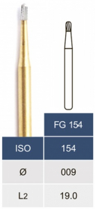 Коронкова пилка (бор) Microdont FG 154 (карбідна, 0.9 мм)