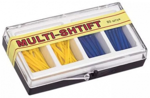 Штифти беззольні Рудент Multi-Shift (жовті та сині)